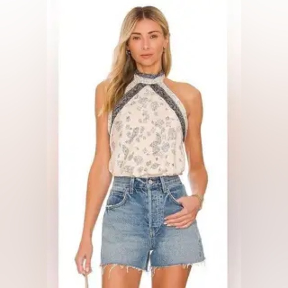 Free People Intimately 1 Thing Bodysuit in Paisley Print NWT Size LARGE